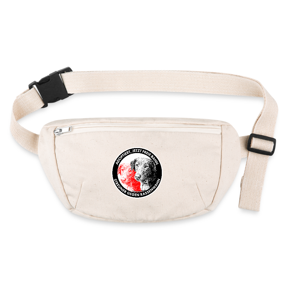 Streuner gegen Rassenwahn Gürteltasche - Bio - Naturweiß