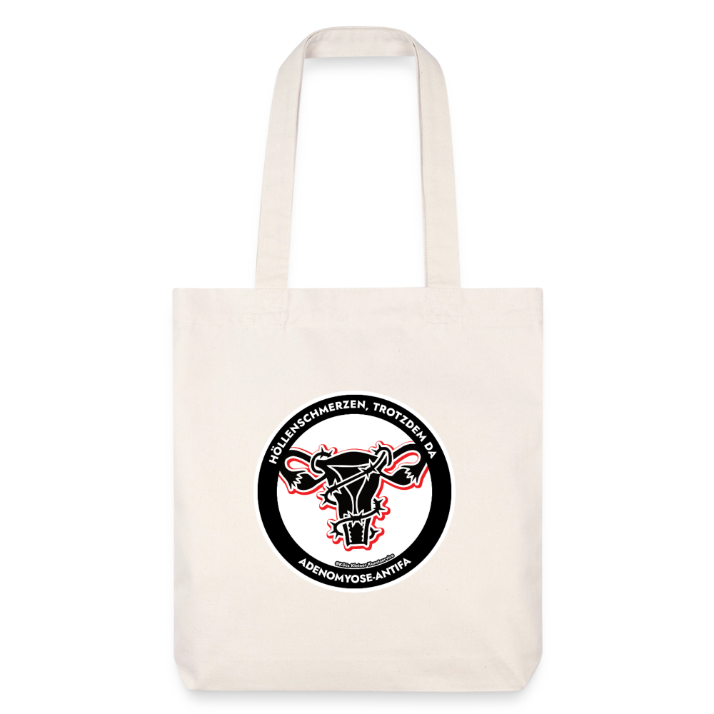 Adenomyose-Antifa Stoffbeutel - Bio Heavyweight - Naturweiß