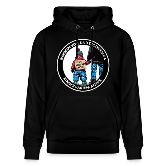 Kindergarten-Antifa Hoodie - Unisex & Bio - Schwarz
