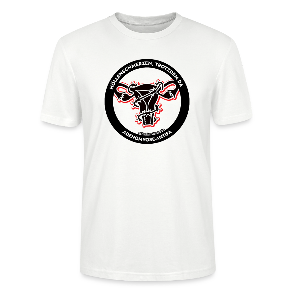 Adenomyose-Antifa T-Shirt - Unisex & Bio - Weiß