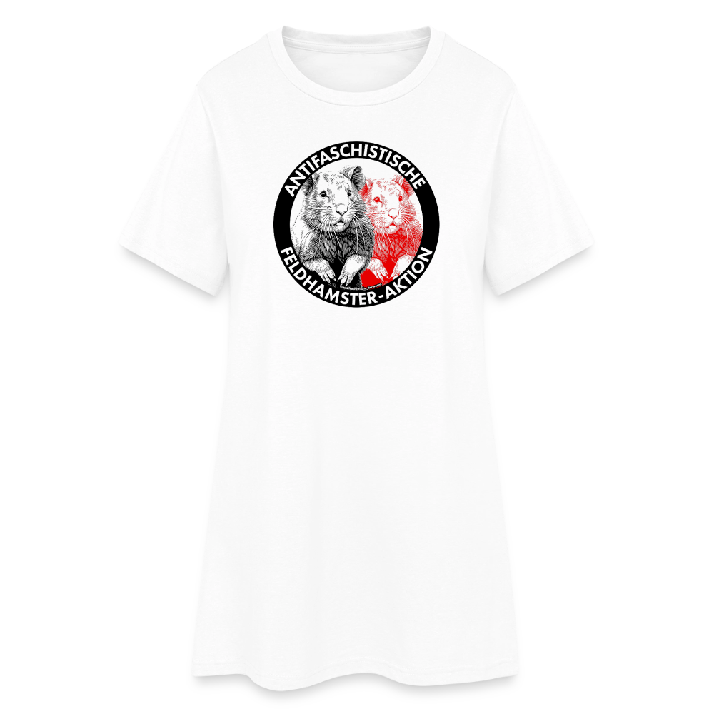 Feldhamster T-Shirt-Kleid - Weiß