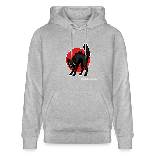 Sabotagekatze Hoodie - Unisex & Bio - Grau meliert