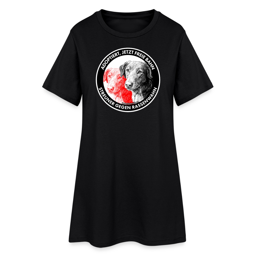 Streuner gegen Rassenwahn T-Shirt-Kleid - Schwarz