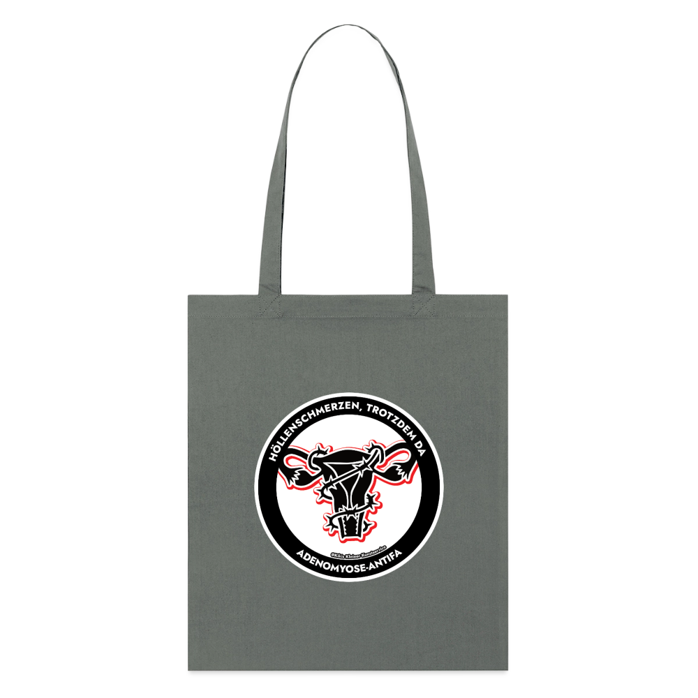 Adenomyose-Antifa Stoffbeutel - Bio - Anthrazit