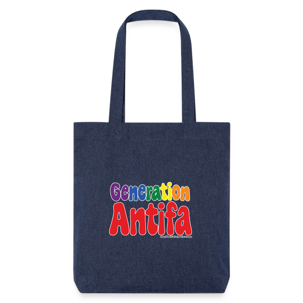 Generation Antifa Stoffbeutel - Recycelt Heavyweight - melange Blue
