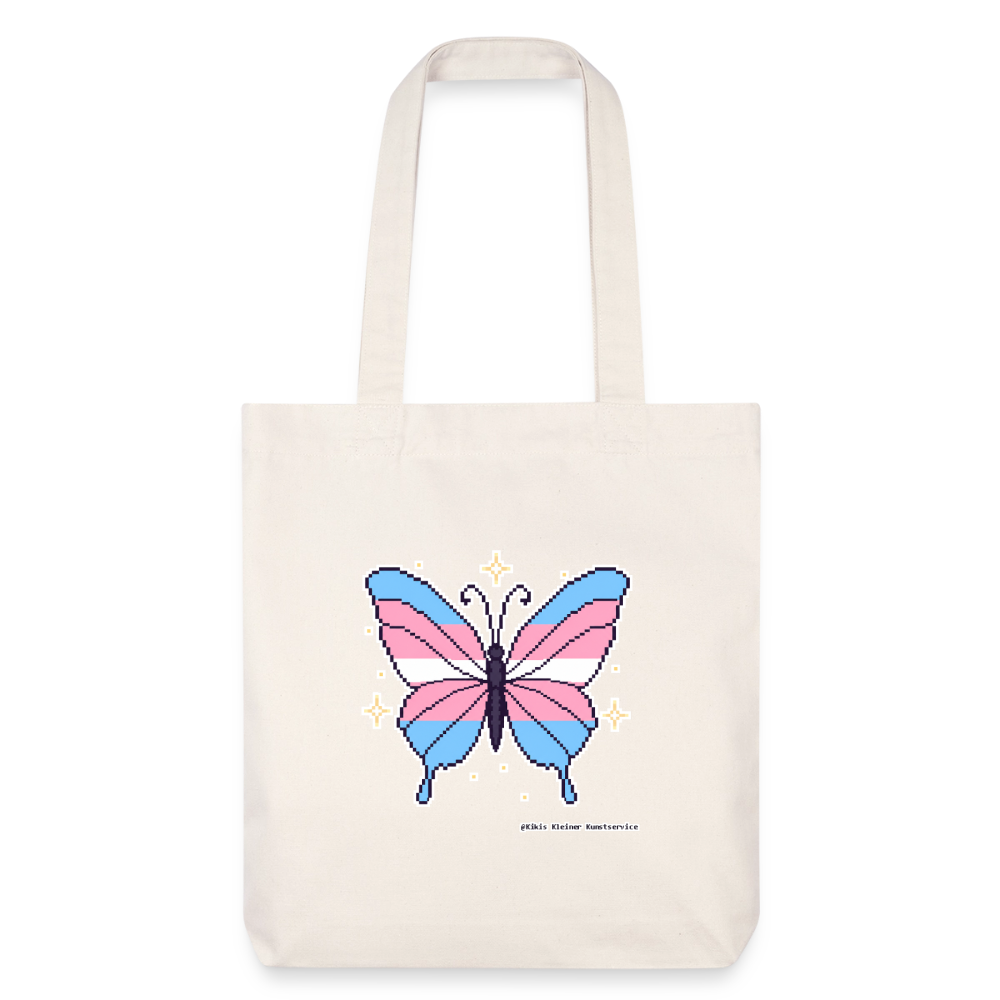 Trans-Schmetterling Stoffbeutel - Recycelt Heavyweight - Naturweiß