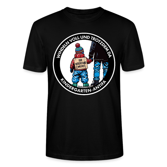 Kindergarten-Antifa T-Shirt - Unisex & Bio - Schwarz