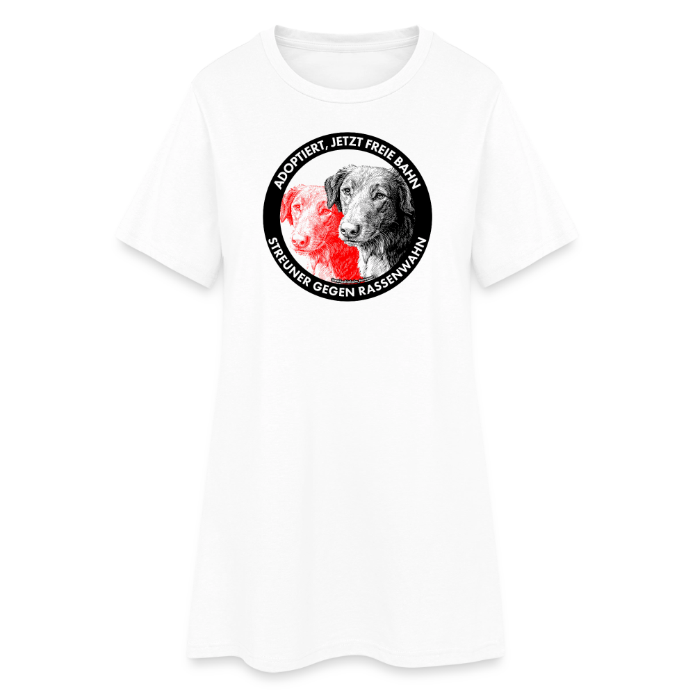 Streuner gegen Rassenwahn T-Shirt-Kleid - Weiß
