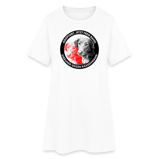 Streuner gegen Rassenwahn T-Shirt-Kleid - Weiß