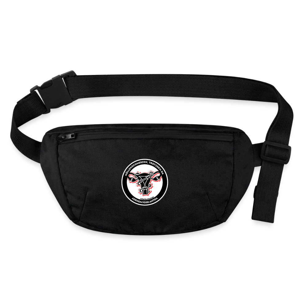 Adenomyose-Antifa Gürteltasche - Bio - Schwarz
