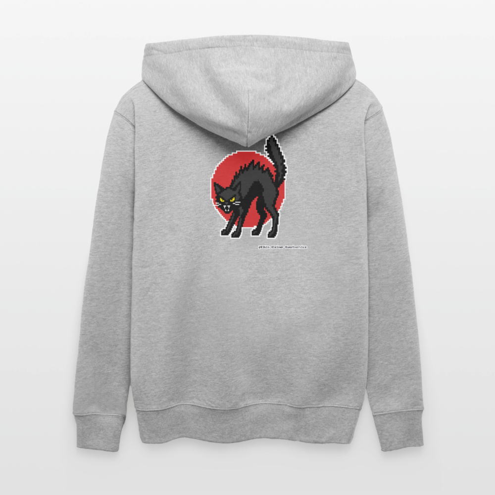Sabotagekatze Kapuzenjacke - Unisex & Bio - Grau meliert