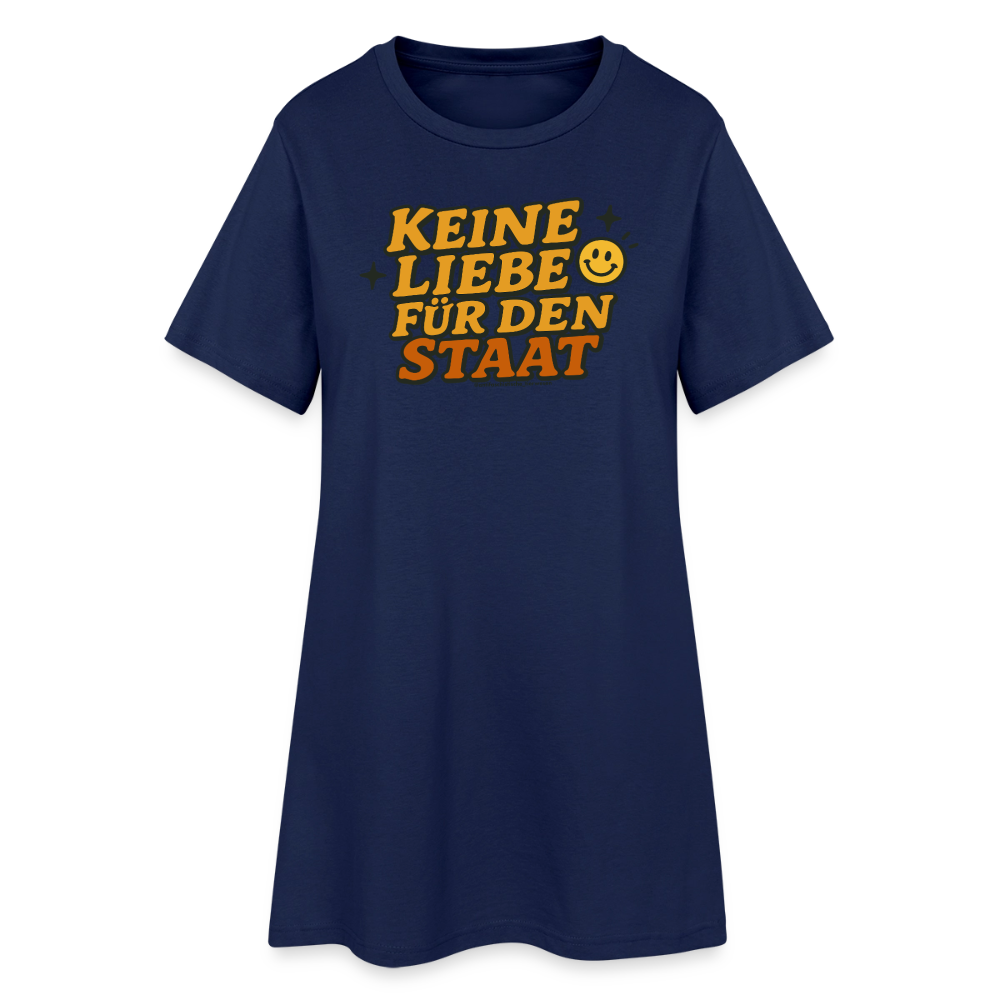 Keine Liebe für den Staat T-Shirt-Kleid - Light Navy