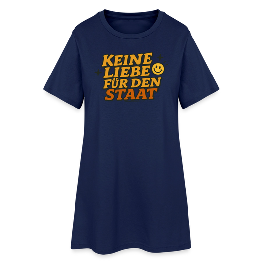 Keine Liebe für den Staat T-Shirt-Kleid - Light Navy