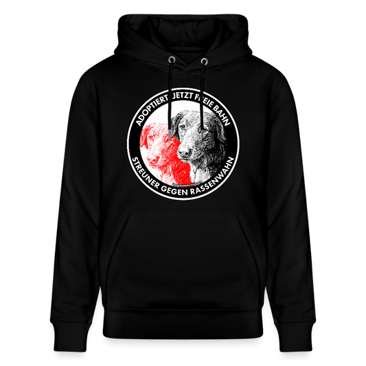 Streuner gegen Rassenwahn Hoodie - Unisex & Bio - Schwarz