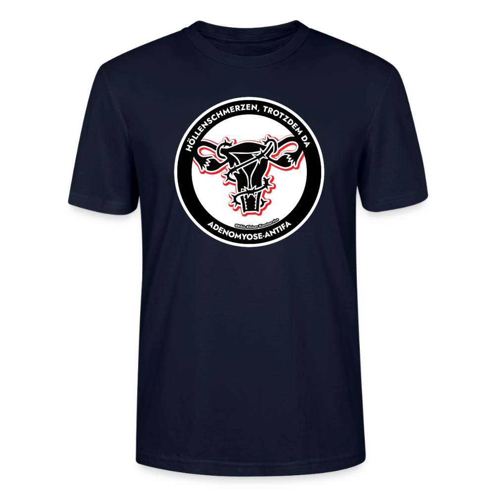 Adenomyose-Antifa T-Shirt - Unisex & Bio - Navy