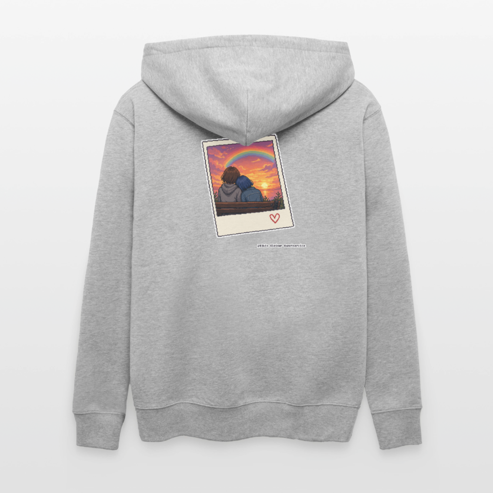 Polaroid Sonnenuntergang Kapuzenjacke - Unisex & Bio - Grau meliert