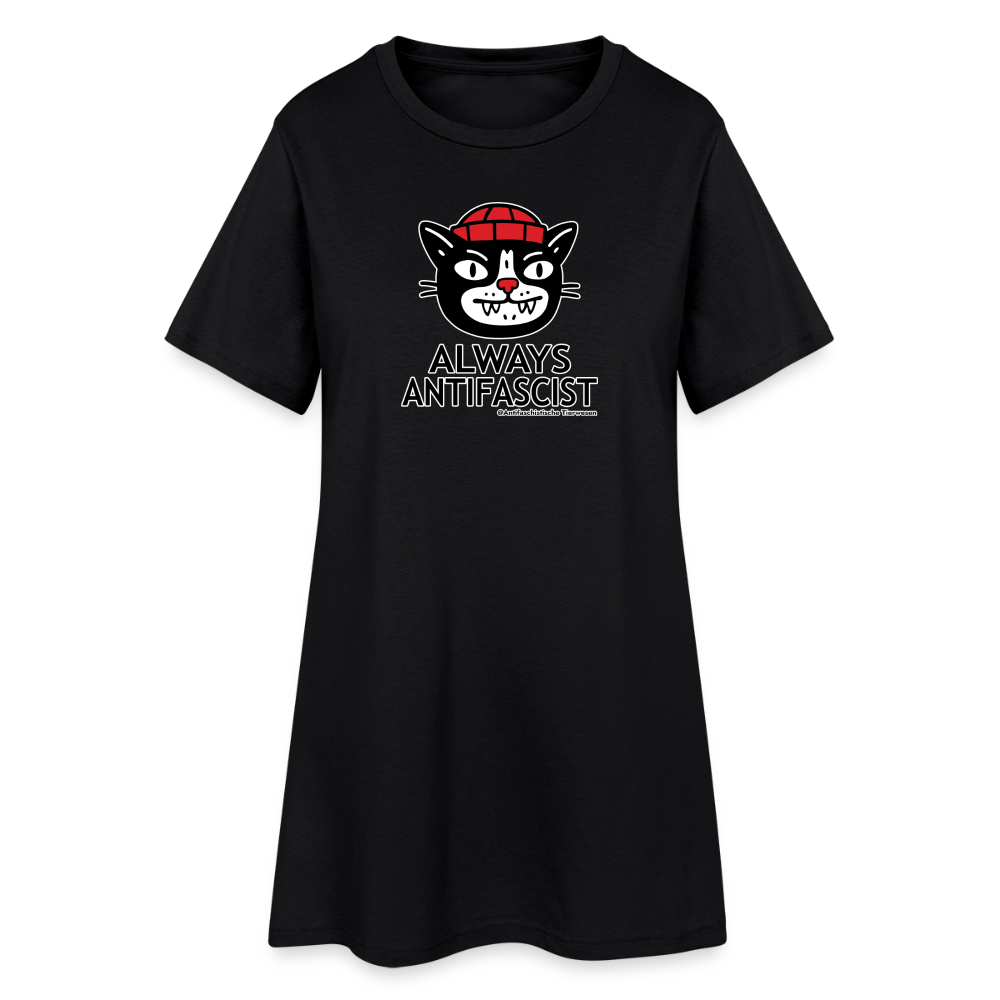 Always Antifascist T-Shirt-Kleid - Schwarz