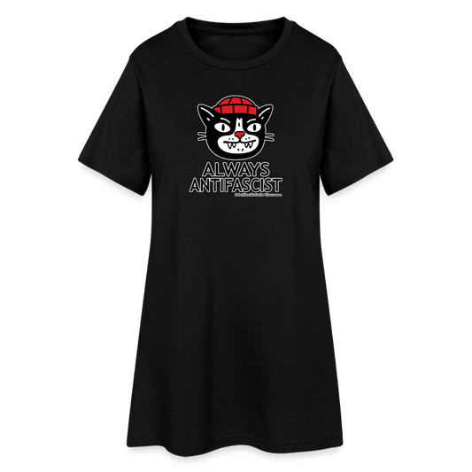 Always Antifascist T-Shirt-Kleid - Schwarz