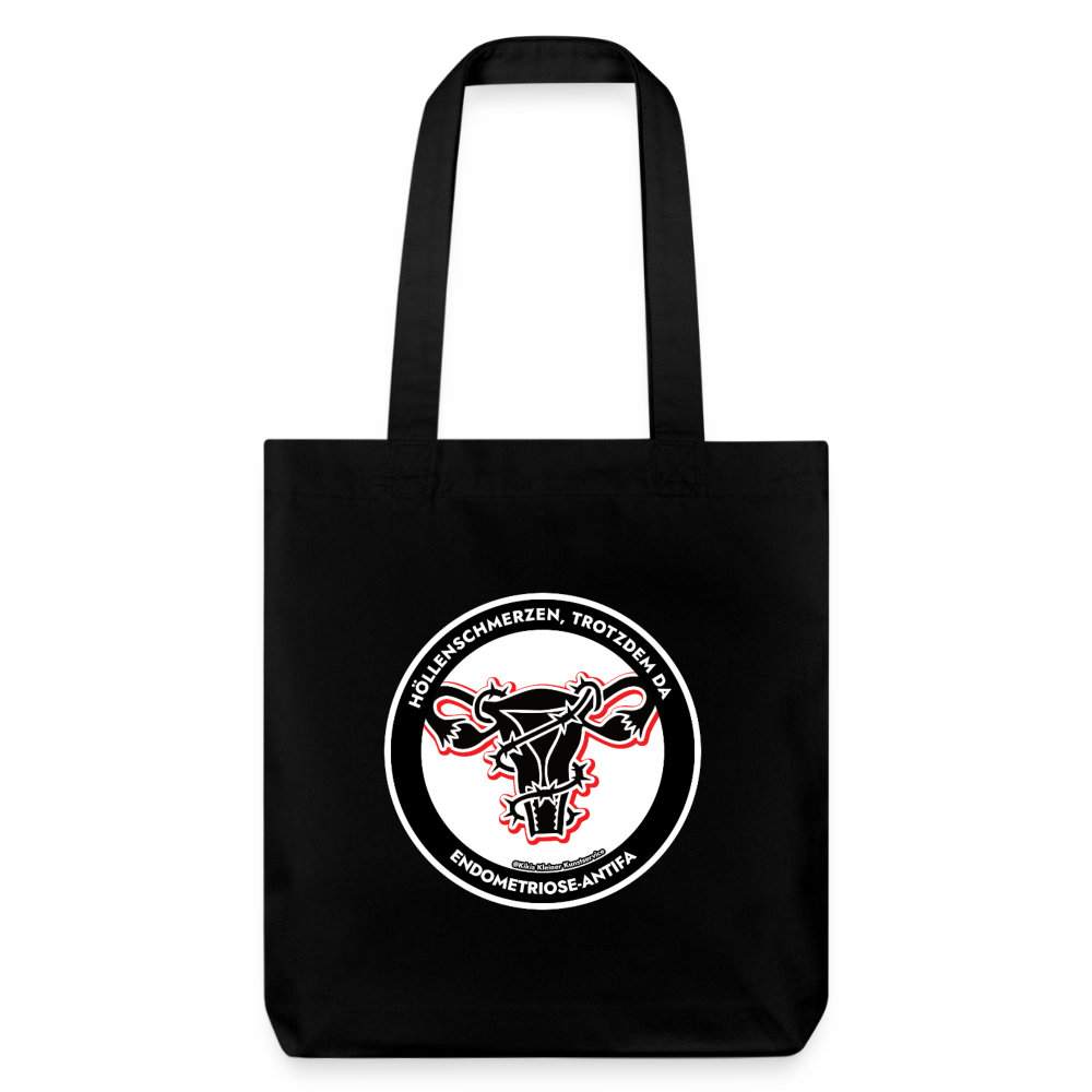 Endometriose-Antifa Stoffbeutel - Bio Heavyweight - Schwarz