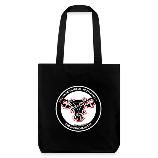 Endometriose-Antifa Stoffbeutel - Bio Heavyweight - Schwarz
