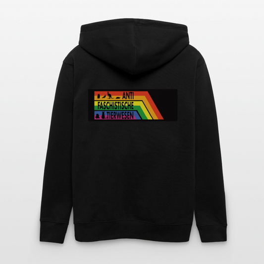 Antifaschistische Tierwesen Kapuzenjacke - Unisex & Bio - Schwarz