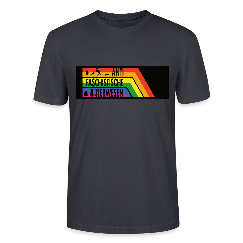 Antifaschistische Tierwesen T-Shirt - Unisex & Bio - Dunkles Graublau