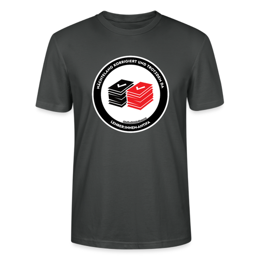 Lehrer:innen-Antifa T-Shirt - Unisex & Bio - Anthrazit