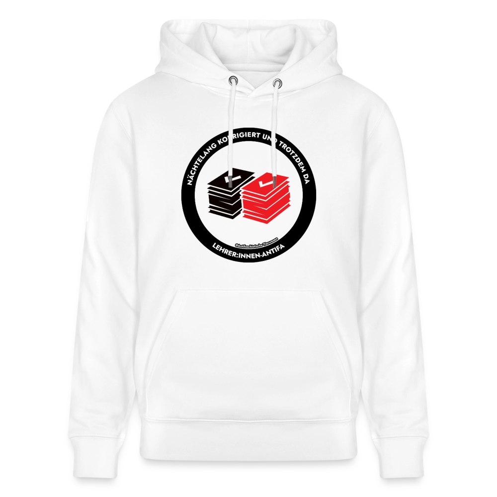 Lehrer:innen-Antifa Hoodie - Unisex & Bio - Weiß