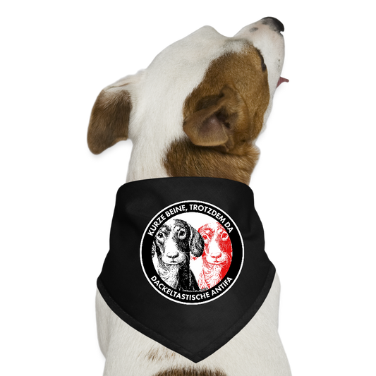 Dackeltastische Antifa Hunde-Bandana - Schwarz