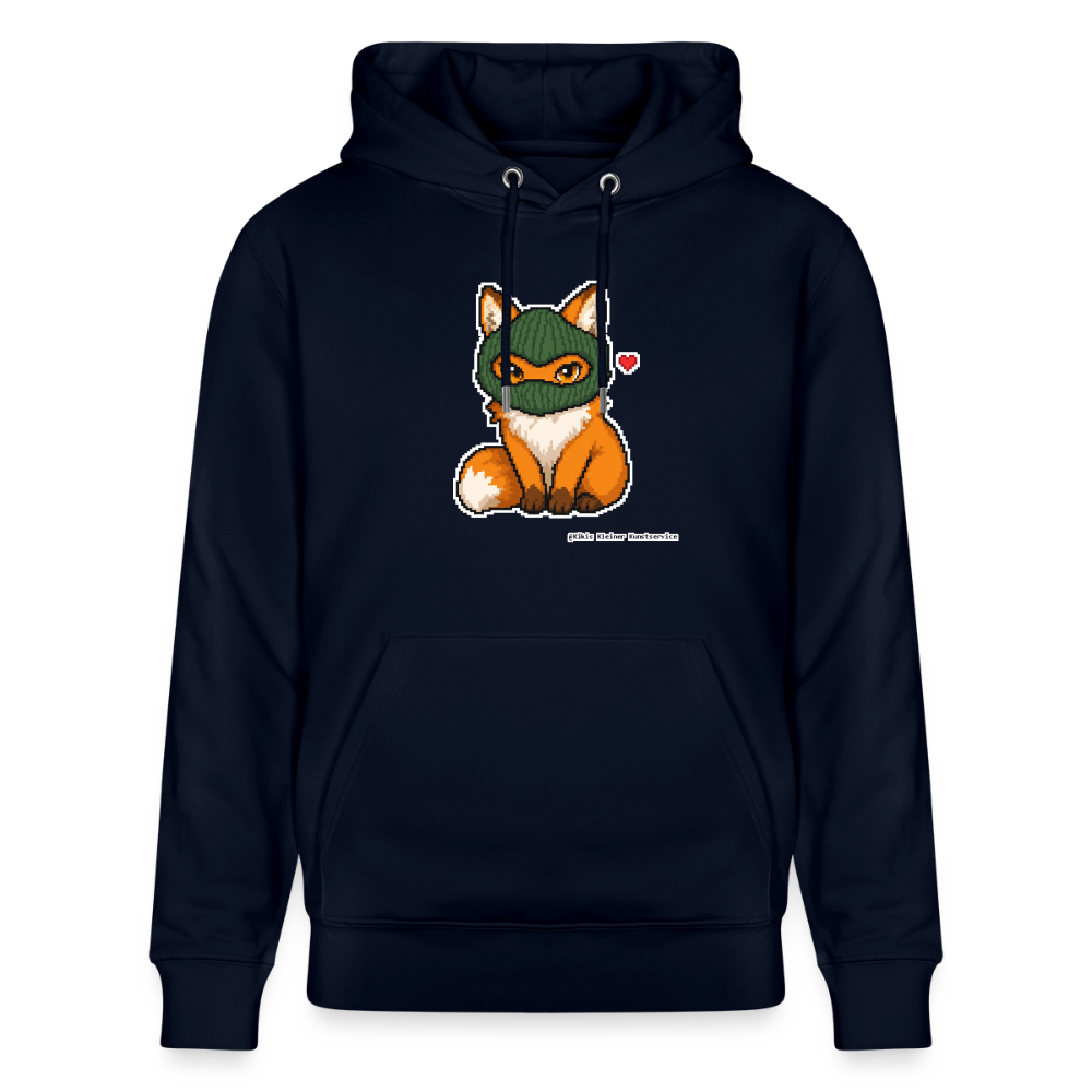 Fuchs mit grüner Sturmhaube Hoodie - Unisex & Bio - Navy