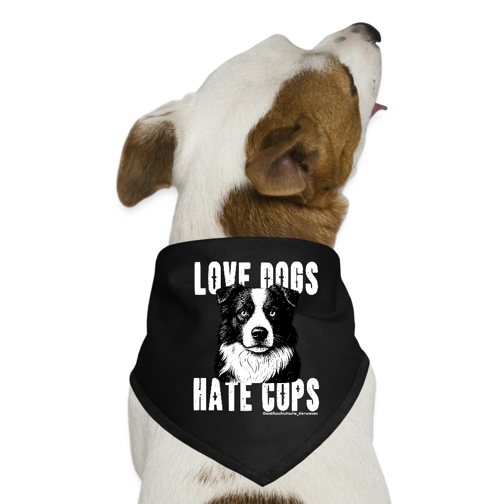 Love Dogs Hunde-Bandana - Schwarz