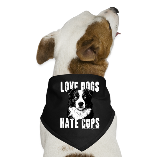 Love Dogs Hunde-Bandana - Schwarz