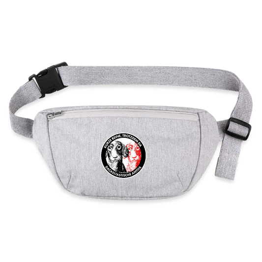 Dackeltastische Antifa Gürteltasche - Bio - Grau meliert