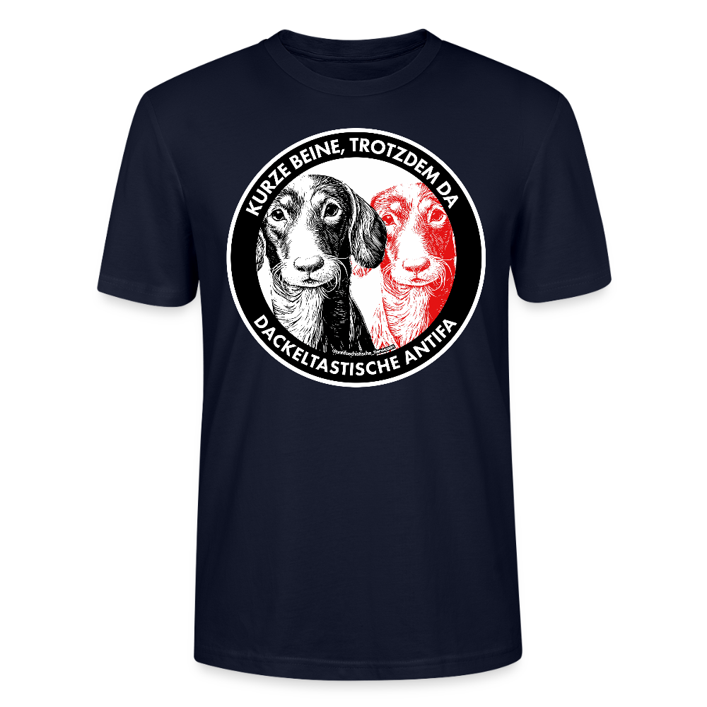 Dackeltastische Antifa T-Shirt - Unisex & Bio - Navy