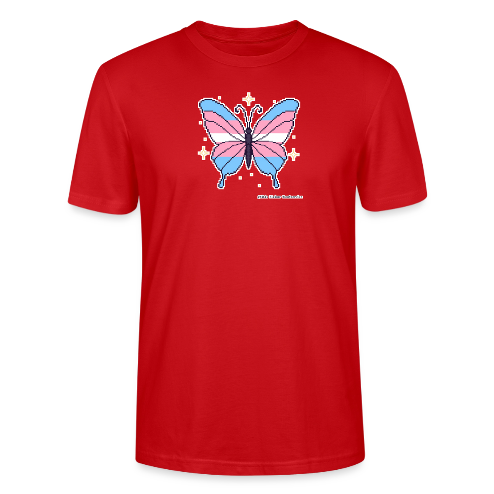 Trans-Schmetterling T-Shirt - Unisex & Bio - Rot