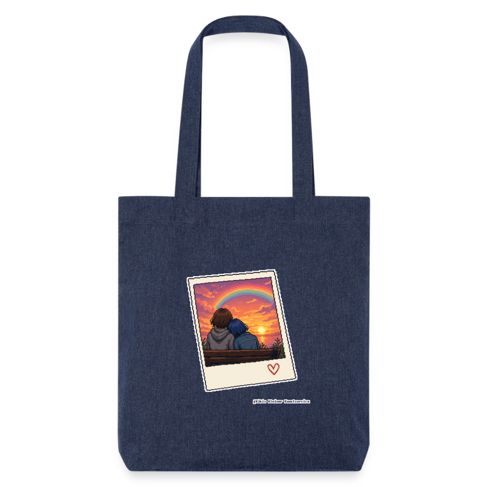 Polaroid Sonnenuntergang Stoffbeutel - Recycelt Heavyweight - melange Blue