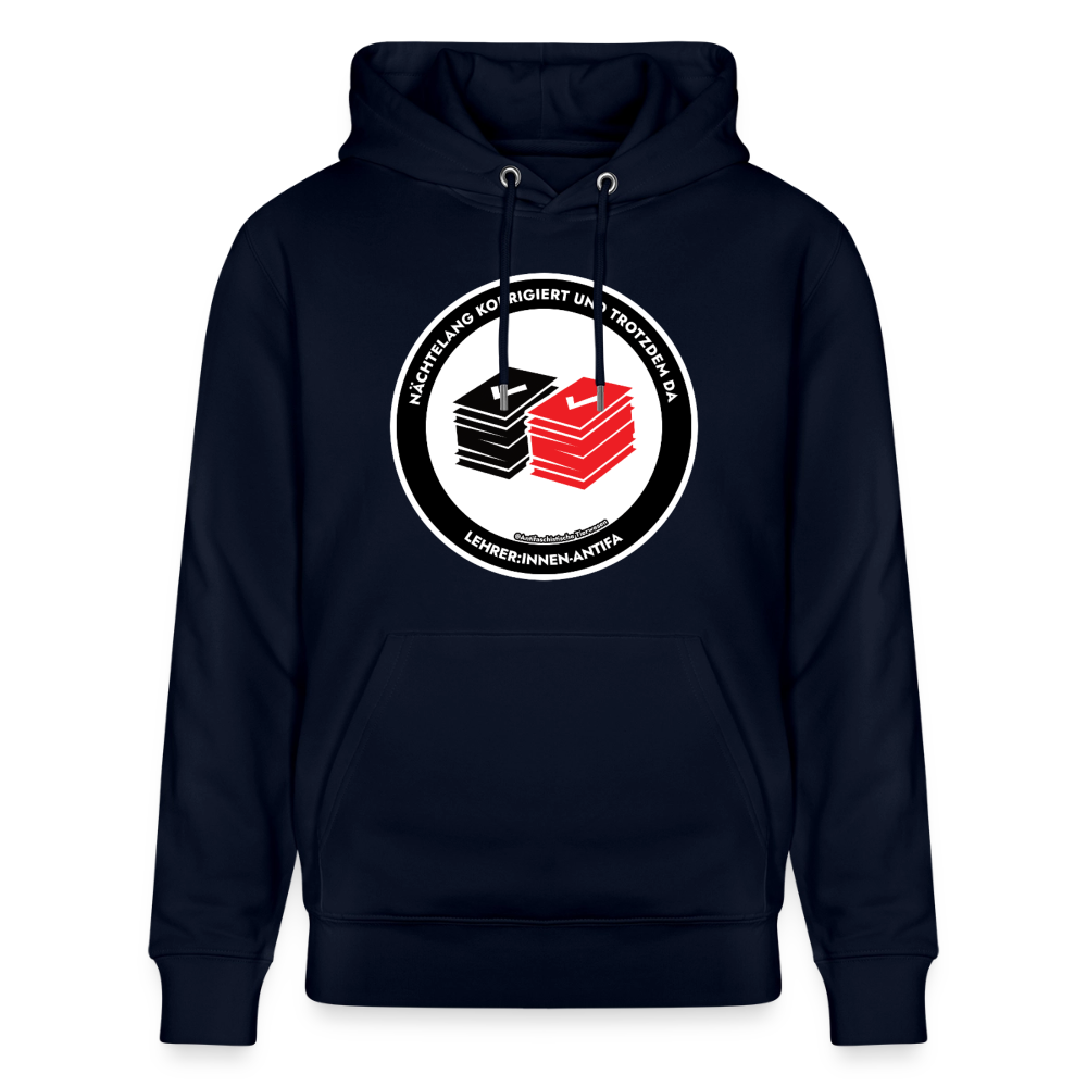 Lehrer:innen-Antifa Hoodie - Unisex & Bio - Navy
