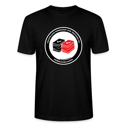 Lehrer:innen-Antifa T-Shirt - Unisex & Bio - Schwarz