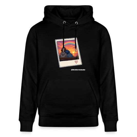 Polaroid Sonnenuntergang Hoodie - Unisex & Bio - Schwarz