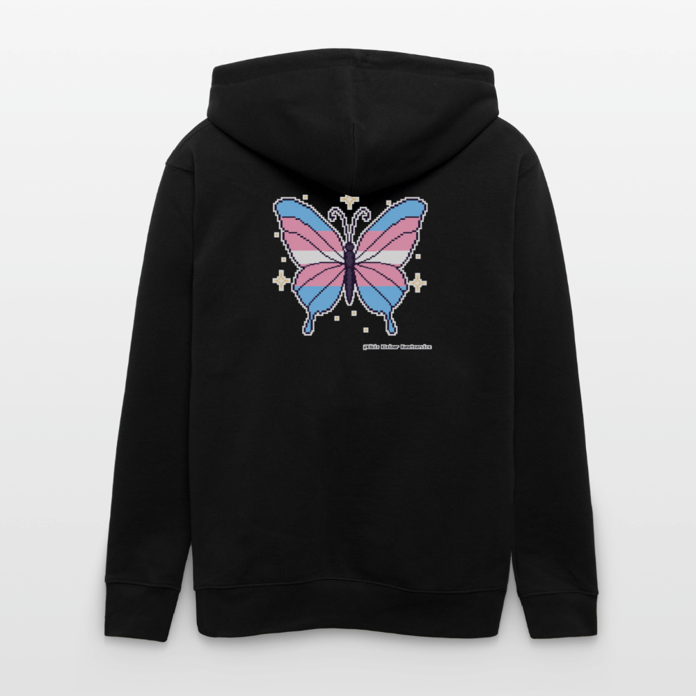 Trans-Schmetterling Kapuzenjacke - Unisex & Bio - Schwarz