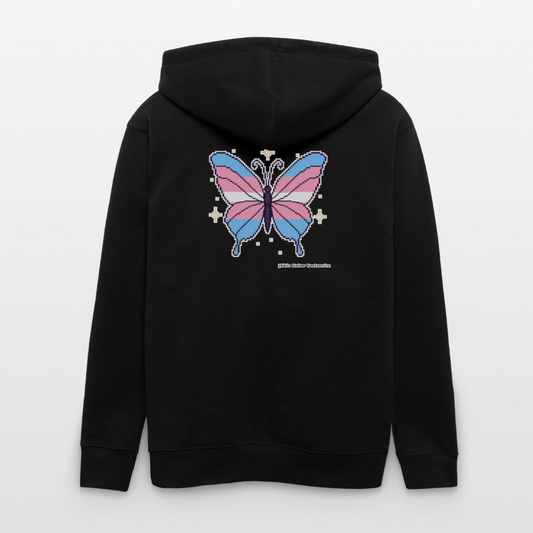 Trans-Schmetterling Kapuzenjacke - Unisex & Bio - Schwarz