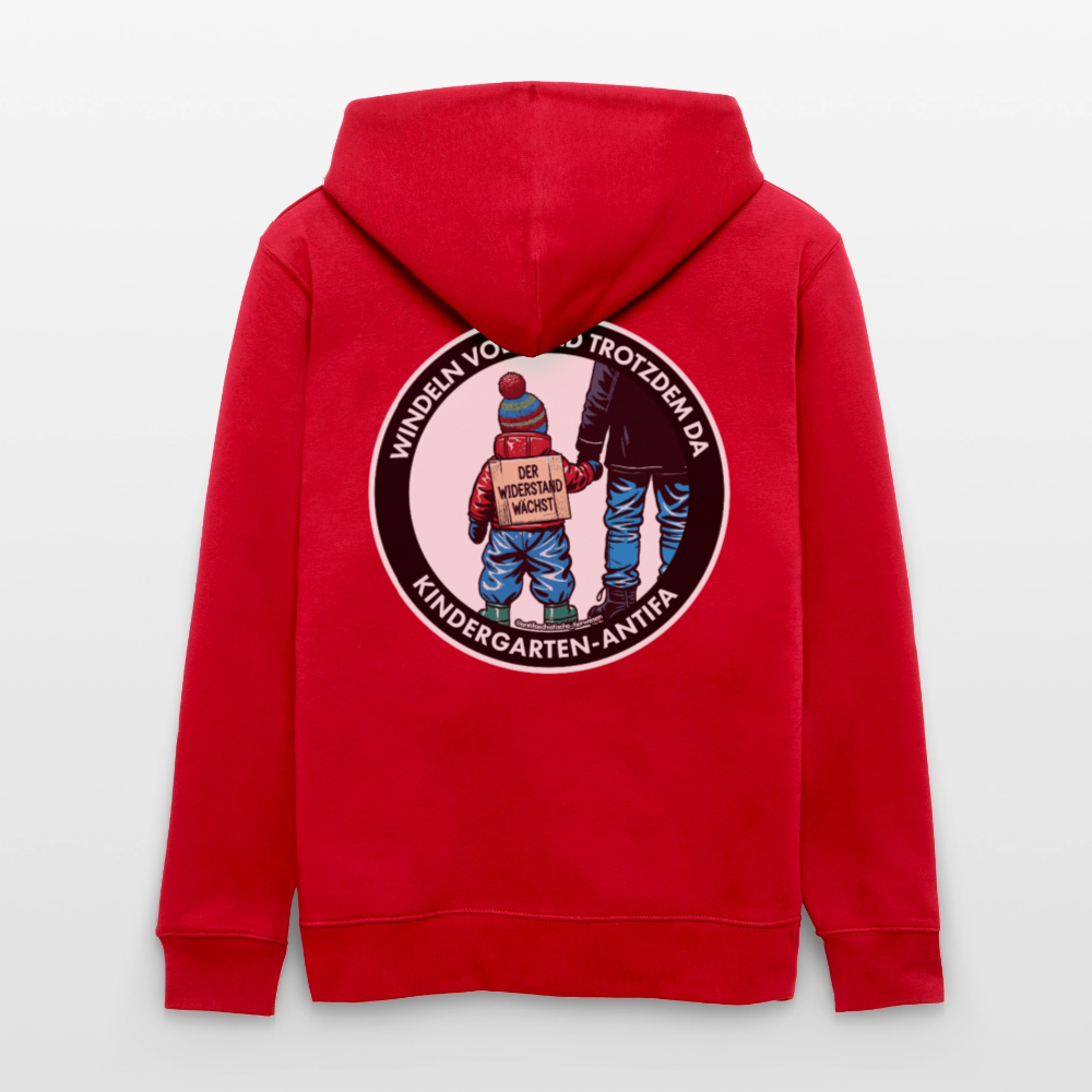 Kindergarten-Antifa Kapuzenjacke - Unisex & Bio - Rot