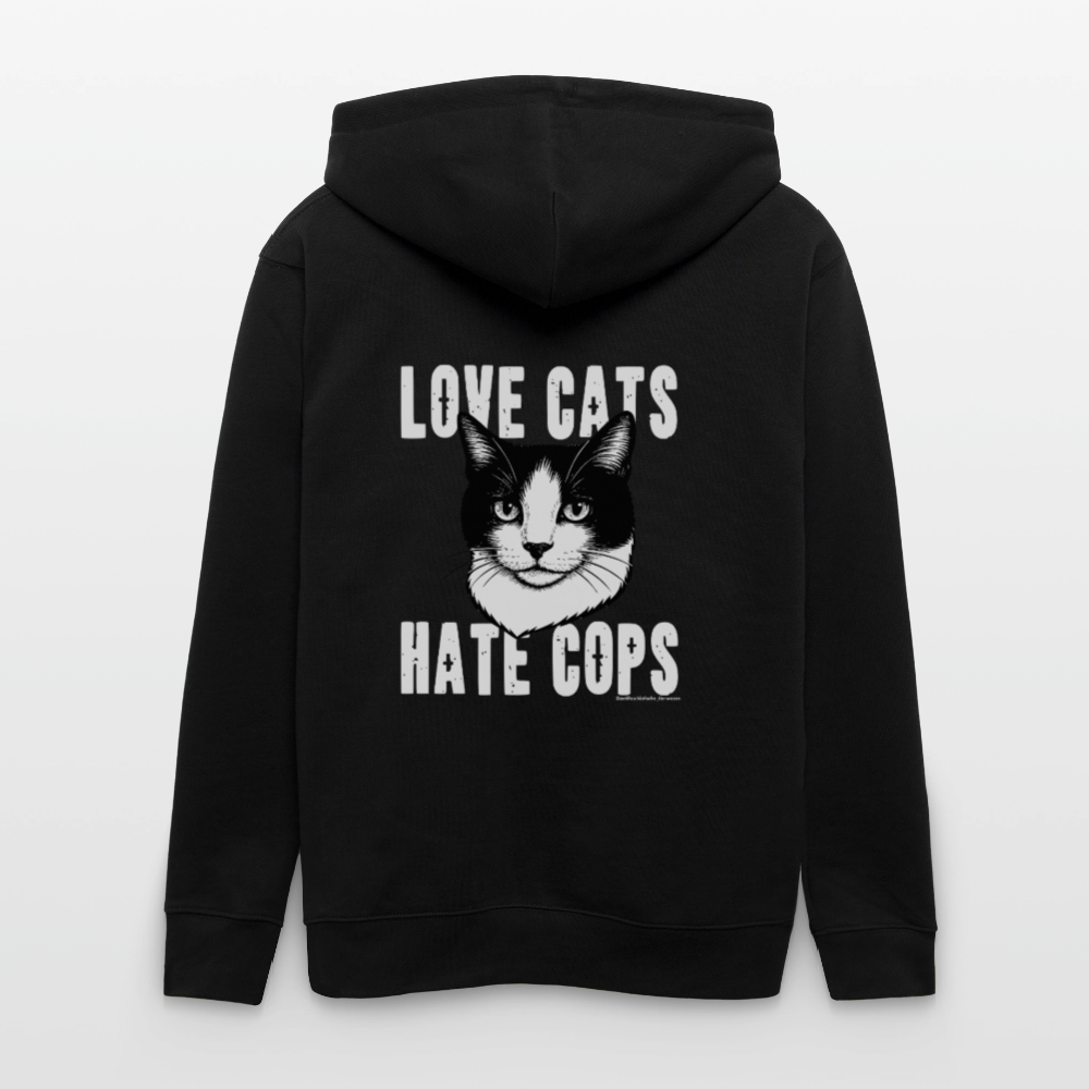 Love Cats Kapuzenjacke - Unisex & Bio - Schwarz