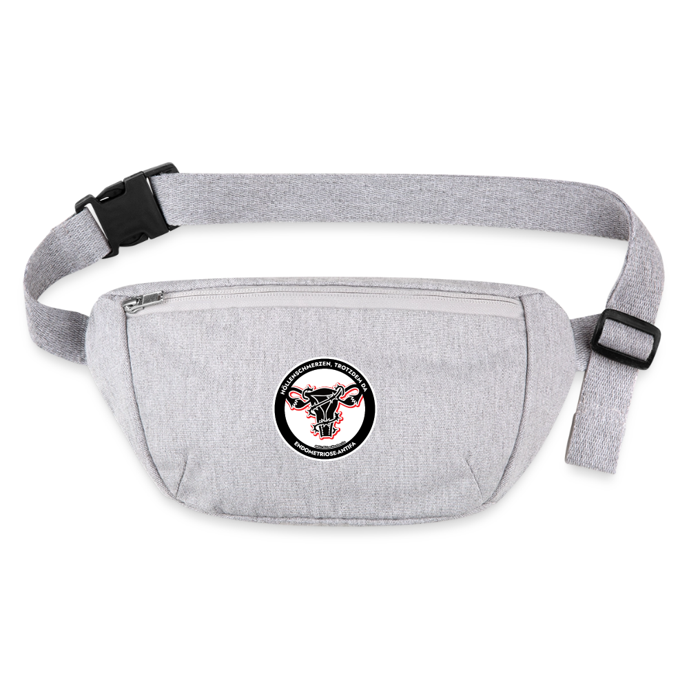 Endometriose-Antifa Gürteltasche - Bio - Grau meliert