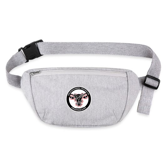 Endometriose-Antifa Gürteltasche - Bio - Grau meliert