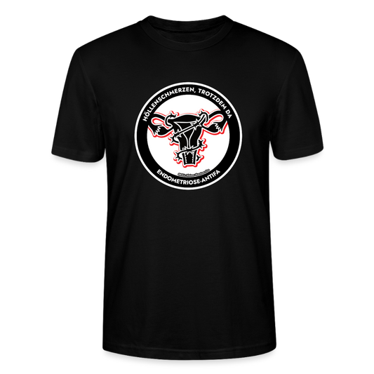 Endometriose-Antifa T-Shirt - Unisex & Bio - Schwarz