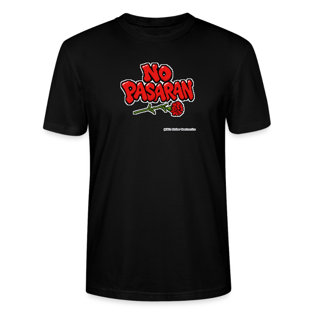 No Pasarán mit Nelke T-Shirt - Unisex & Bio - Schwarz