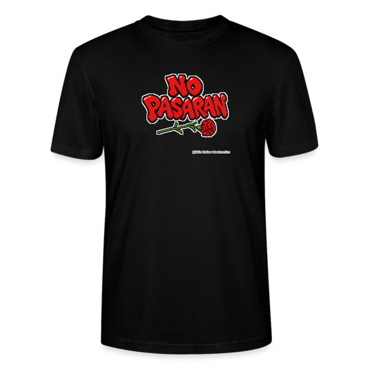 No Pasarán mit Nelke T-Shirt - Unisex & Bio - Schwarz