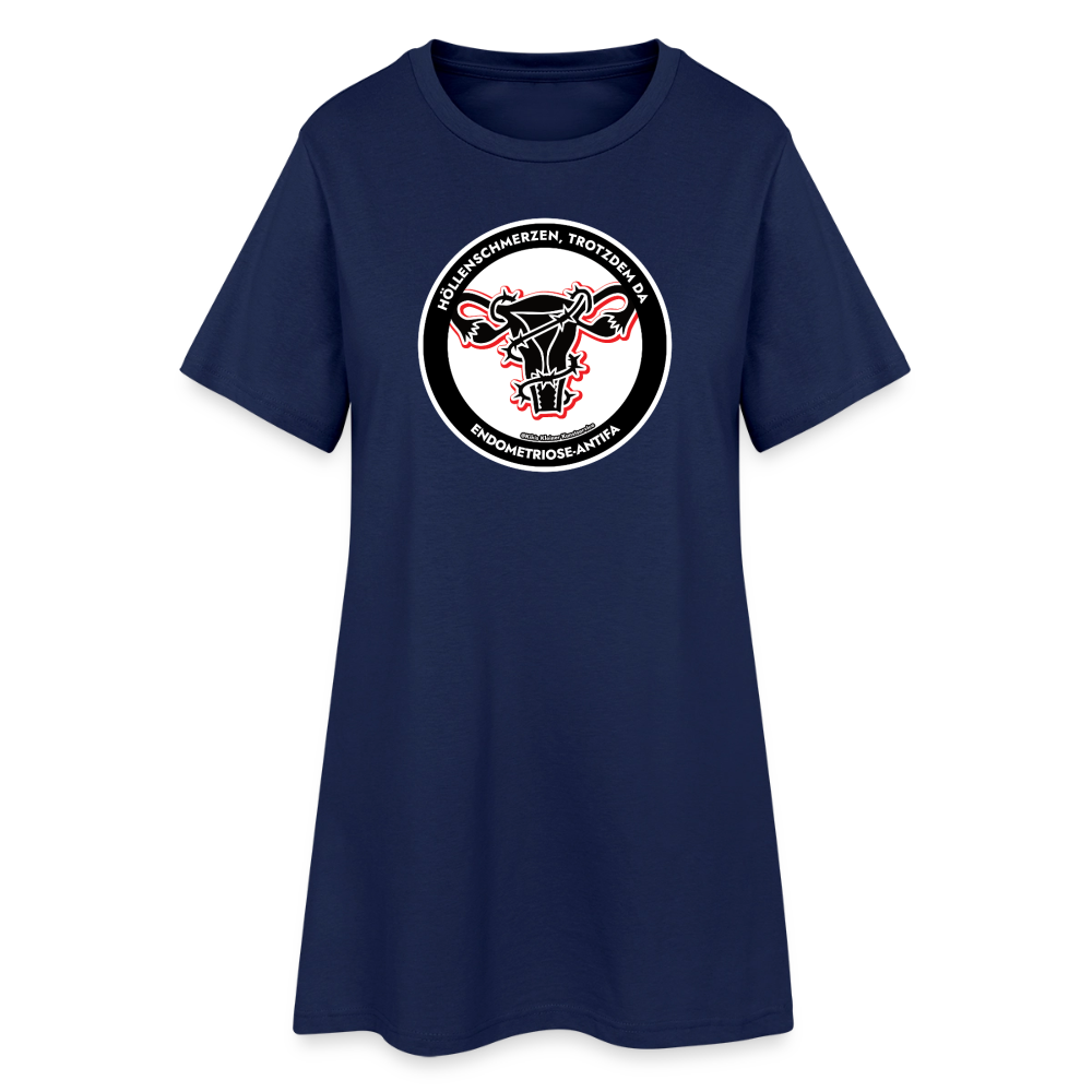 Endometriose-Antifa T-Shirt-Kleid - Light Navy