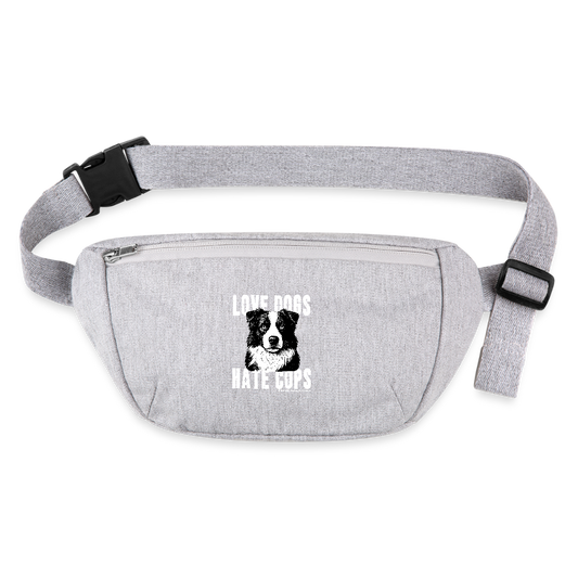 Love Dogs Gürteltasche - Bio - Grau meliert
